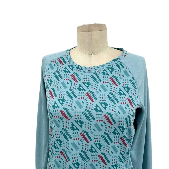 Patagonia Capilene Midweight Crewneck Top IceFall Big Sky Blue Size Medium - Picture 3 of 11